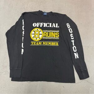 Vintage Boston Bruins Black 80s Long Sleeve Shirt NHL